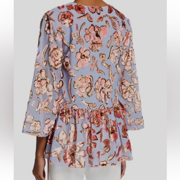 Stine Goya Palmer Blouse Rosemary Banana Leaf Metallic Blouse - Picture 3 of 14